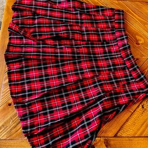 Red Plaid Skirt